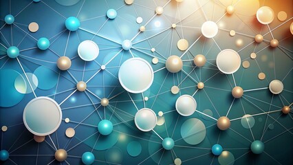 Poster - Modern Abstract Background Featuring Interconnected Circles with Soft Shadows for Creative Designs and Branding Applications