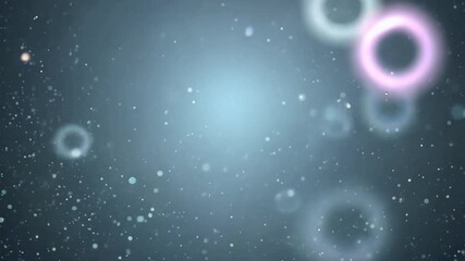Wall Mural - celestial rings: abstract cosmic scene with glowing rings and particles. perfect for backgrounds, pr