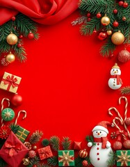 Aufkleber - christmas background with christmas decorations