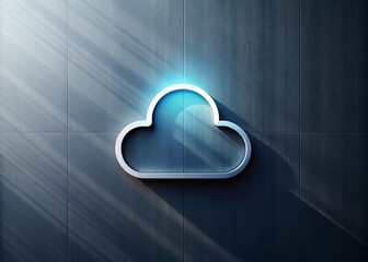 Poster - Modern Minimalist Cloud Logo Design Inspiration for Technology Branding with Clean Lines and Subtle Color Gradients in a Sleek Digital Environment