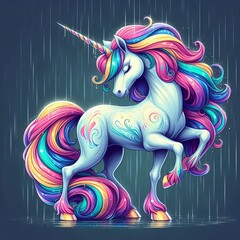 Poster - Rain Unicorn