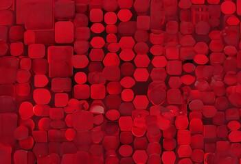 Poster - square red red squares instead of circles