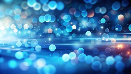 Poster - Stunning Blue Speed Background with Bokeh Effect for Dynamic and Modern Designs, Perfect for Technology, Travel, and Creative Projects, Evoking Motion and Energy in Visuals