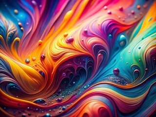 Poster - Stunning Macro Photography of Color Gradient Dispersion Creating an Abstract Wallpaper Background with Vibrant Hues and Soft Blurs for Artistic Design Use