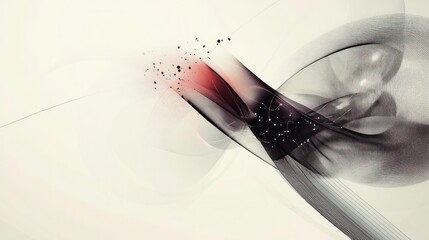 Poster - graphic design featuring abstract shapes and lines that represent the principles of quantum geometry
