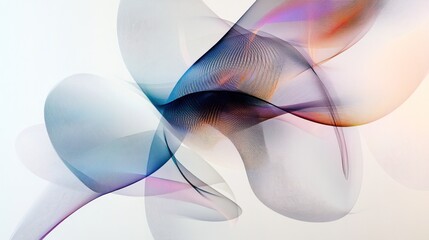 Poster - graphic design featuring abstract shapes and lines that represent the principles of quantum geometry