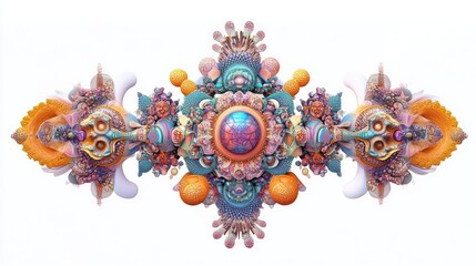 Aufkleber - a visually striking illustration showcasing a three-dimensional representation of quantum geometry, 