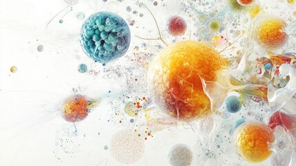 Poster - Conceptual diagram illustrating the interaction between micro cellular healing