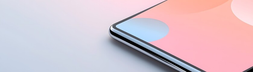 Poster - Modern Smartphone Display Pastel Colors Abstract Design
