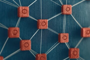 Poster - Abstract network showcasing interconnected nodes lines representing communication technology.
