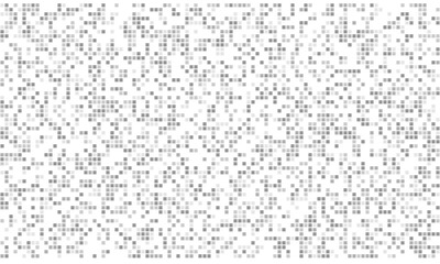 Fototapete - Abstract random grey squares. Background with monochrome pixel pattern. Mosaic wallpaper.