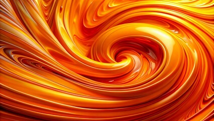 Poster - Vibrant Orange Swirling Liquid Motion Background with Copy Space Ideal for Abstract Designs and Creative Projects in Full HD Quality