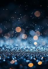 Wall Mural - a dazzling blur of glittering particles capturing light in shades of blue, creating a vibrant and dr