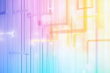 Poster - Intricate Network System with Colorful Light Trails and Connections in a Modern Design