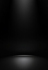 Poster - Abstract black gradient background modern luxury studio dark background texture wallpaper Empty black color studio room background Product showcase spotlight background. 