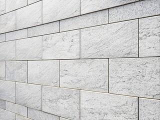 Poster - White Granite Exterior Wall Tiles Pattern with Smooth Surface Texture for Elegant Home Design and Modern Architecture Aesthetic in a Seamless Background