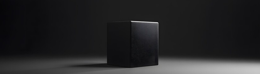 Poster - A Dark Rectangular Block Stands Alone In Shadow