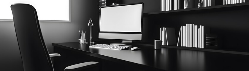Poster - Modern Minimalist Home Office Workspace Setup