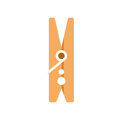 Poster - This simple vector icon of a wooden clothes peg is perfect for websites and apps related to laundry