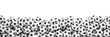 © Shawn Hempel - Heap of black and white soccer balls wide bottom border isolated on white background