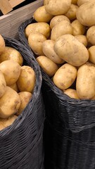 Poster - Potatoes in the store. Fresh potatoes.