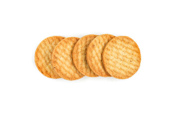 Wall Mural - butter cookies isolated on white background.