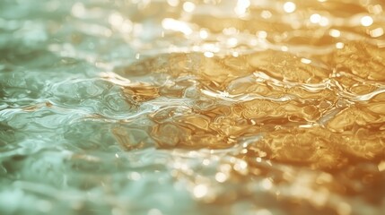 Poster - Immersive Minimalist Digital Background with Fluid Waves in Soft Warm Tones for Creative Projects and Visual Media