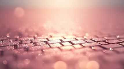 Poster - Warm Seamless Digital Background with Soft Light and Subtle Bokeh Effects for Creative Projects