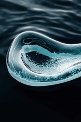 Aufkleber - Unique glass formation reflecting water ripples in a tranquil environment