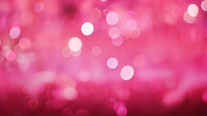 Poster - Blurred pink lights bokeh background. Defocused blurry backdrop. Valentine's Day celebration. Abstract romantic design. Love and romance concept