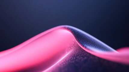 Aufkleber - Vivid pink and purple waves of light flow smoothly against a dark background