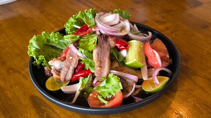 Poster - grilled chicken with vegetables