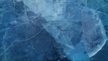 Poster - Frozen Elegance. Stunning Blue Ice Texture with Intricate Cracks and Natural Patterns, Perfect for Winter Themed Designs, Abstract Art Concepts, or Serene Nature Inspired Backgrounds