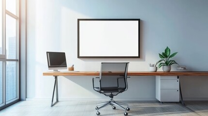 Poster - Modern Minimalist Home Office Workspace Design