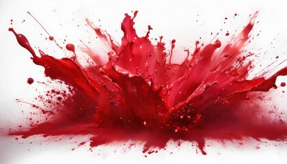 Poster - Dynamic Red Paint Explosion. Creative Concept of Energy, Passion, and Motion for Art, Advertising, and Visual Impact in Modern Design Illustrating Bold Expression and Fluid Energy in Motion