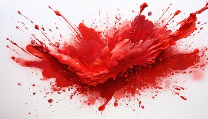 Poster - Dynamic Red Paint Explosion. Creative Concept of Energy, Passion, and Motion for Art, Advertising, and Visual Impact in Modern Design Illustrating Bold Expression and Fluid Energy in Motion