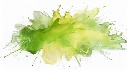 Poster - Dynamic Green and Yellow Abstract Splash. Nature Inspired Energy Burst, Perfect for Eco Themed Designs, Modern Art Spaces, or Fresh Branding Concepts with Organic Flourishes and Vivid Vibrance