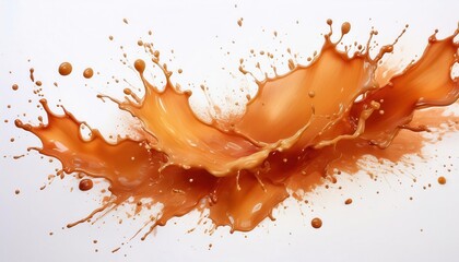 Poster - Dynamic Explosion of Vivid Orange Splash Capturing the Essence of Energy, Creativity, and Abstract Fluid Art. Perfect for Conceptual Advertising, Beverage Campaigns, or Modern Design Inspiration