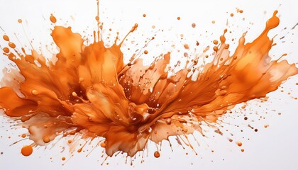 Poster - Dynamic Explosion of Vivid Orange Splash Capturing the Essence of Energy, Creativity, and Abstract Fluid Art. Perfect for Conceptual Advertising, Beverage Campaigns, or Modern Design Inspiration