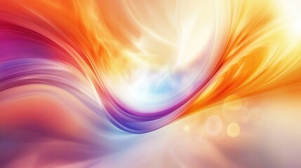 Wall Mural - Abstract colorful wave with vibrant hues and glowing light.