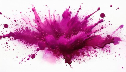 Poster - Vivid Magenta Ink Splash Artwork. Bold and Expressive Abstract Design Perfect for Creative Branding, Modern Art Projects, Dynamic Digital Backgrounds, and Contemporary Visual Storytelling