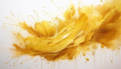 Poster - Vivid Burst of Yellow Paint Exploding with Energy. Dynamic Expression of Creativity and Artistry Showcasing Abstract Motion and Vibrancy, Perfect for Design Inspiration or Marketing Campaigns