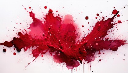 Poster - Dynamic Explosion of Vibrant Red Liquid. Abstract High Speed Splash Art Capturing Energy, Passion, and Chaos for Use in Modern Design, Branding, and Digital Media Illustrations