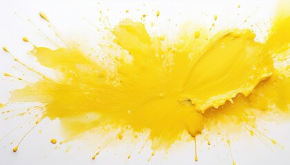 Poster - Radiant Yellow Paint Explosion Captured in Mid Motion. Dynamic and Vibrant Display of Abstract Energy, Perfect for Creative Design Projects, Advertising Campaigns, and Modern Art Inspiration
