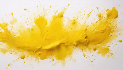 Poster - Radiant Yellow Paint Explosion Captured in Mid Motion. Dynamic and Vibrant Display of Abstract Energy, Perfect for Creative Design Projects, Advertising Campaigns, and Modern Art Inspiration