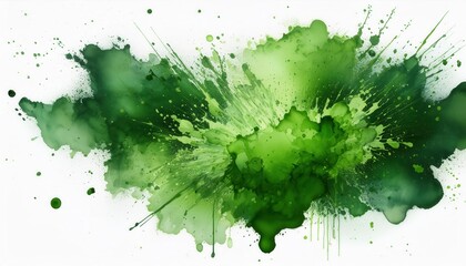 Poster - Vivid Green Splash Explosion. Dynamic Burst of Energy and Creativity, Perfect for Abstract Art Concepts, Branding, and Eco Friendly Campaigns Highlighting Nature’s Vibrance