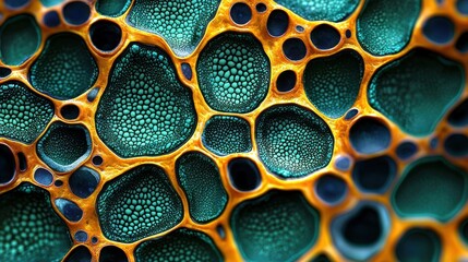 Poster - Captivating Microscopic Cellular Geometry Intricate Organic Patterns and Structures
