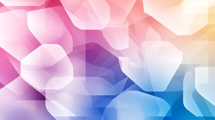 Poster - Abstract Watercolor Background Featuring Soft Hues and Geometric Shapes with a Blend of Pink, Blue, and Yellow Tones for Creative Design Projects