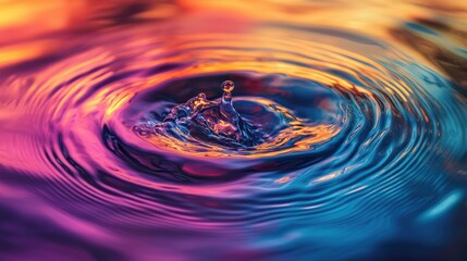 Poster - A mesmerizing swirl of colored milk mixing in water, creating dynamic patterns and vibrant hues in an abstract design.