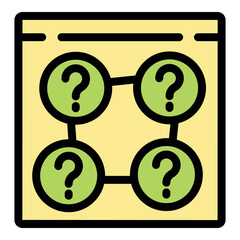 Poster - Interconnected question marks symbolize a network of related problems, highlighting the complexity of problem solving